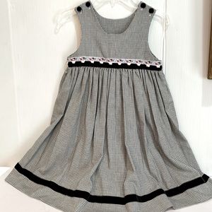 Girls Holiday Dress / Snowman w/Velvet Dress Girl Size 4 Christmas / Holiday